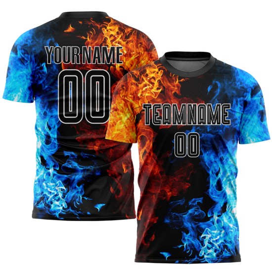 Custom unisex club football kits – short-sleeve style with sublimation logos, Thai-style uniforms