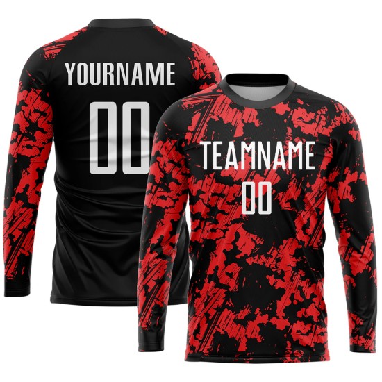Made-to-sample new long-sleeve design – wholesale custom football kits with sublimation, quick-fit shirts