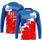 Made-to-sample new long-sleeve design – wholesale custom football kits with sublimation, quick-fit shirts